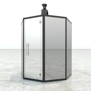 Haljas Hele Glass Single Standard Up to 4 Person Outdoor Sauna House