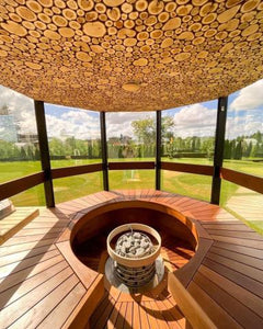 Haljas Hele Glass Single Luxury Up to 7 Person, Outdoor Sauna House