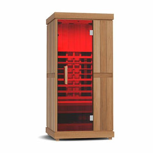 Finnmark FD-1 Full-Spectrum Infrared Sauna 1-Person Home Infrared Sauna, 38”W x 38”D x 78”H