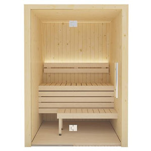 SaunaLife Model X2 XPERIENCE Series Indoor Sauna DIY Kit w/LED Light System, 1-2-Person, Spruce, 60" x 60" x 80"