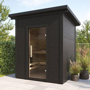 SaunaLife Model G2 Garden-Series Outdoor Home Sauna DIY Kit w/LED Light System, Up to 4 Persons