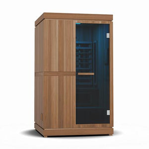 Finnmark FD-4 Trinity Infrared & Steam Sauna Combo 2-Person Home Sauna with Infrared & Traditional Heater 48"W x 48"D x 78"H