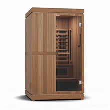 Load image into Gallery viewer, Finnmark FD-4 Trinity Infrared &amp; Steam Sauna Combo 2-Person Home Sauna with Infrared &amp; Traditional Heater 48&quot;W x 48&quot;D x 78&quot;H