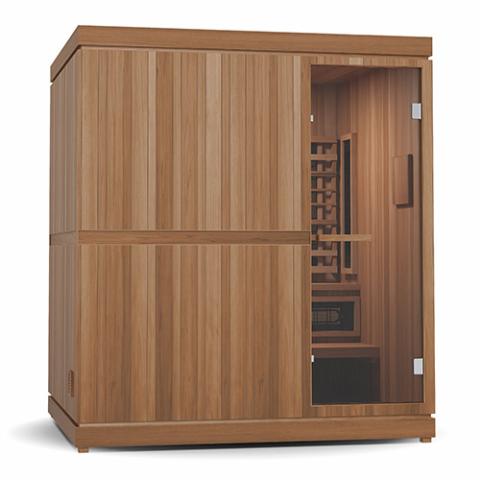 Finnmark FD-5 Trinity XL Infrared & Steam Sauna Combo 4-Person Home Sauna with Infrared & Traditional Heater 72