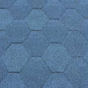 Weather-Resistant Bitumen Roof Shingle Replacement for 93 x 72 x 75 Inch Barrel Saunas - Blue