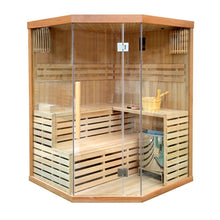 Load image into Gallery viewer, CED3CMUR 4 Person Canadian Red Cedar Wood Indoor Wet Dry Sauna with 4.5 kW ETL Electrical Heater