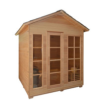 Load image into Gallery viewer, CED6VAASA 6 Person Canadian Red Cedar Outdoor and Indoor Wet Dry Sauna with 6 kW ETL Electrical Heater