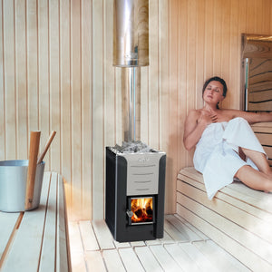 Harvia Pro 20 Wood Burning Sauna Heater and Chimney Kit - H20CMNY-AP | ALEKO