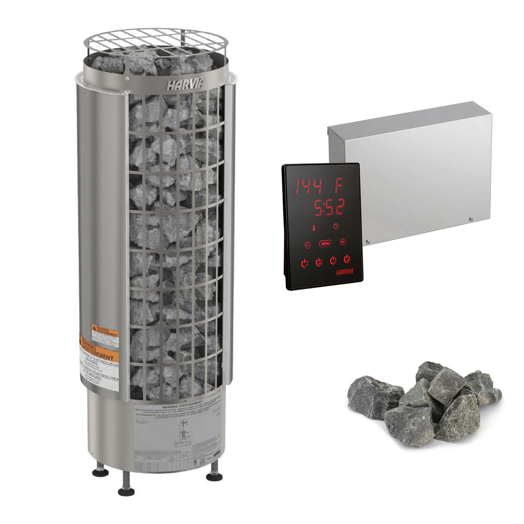 Harvia Cilindro UL Certified Electric Sauna Heater - Digital Xenio Control Panel with WiFi Remote Control – 9 kW