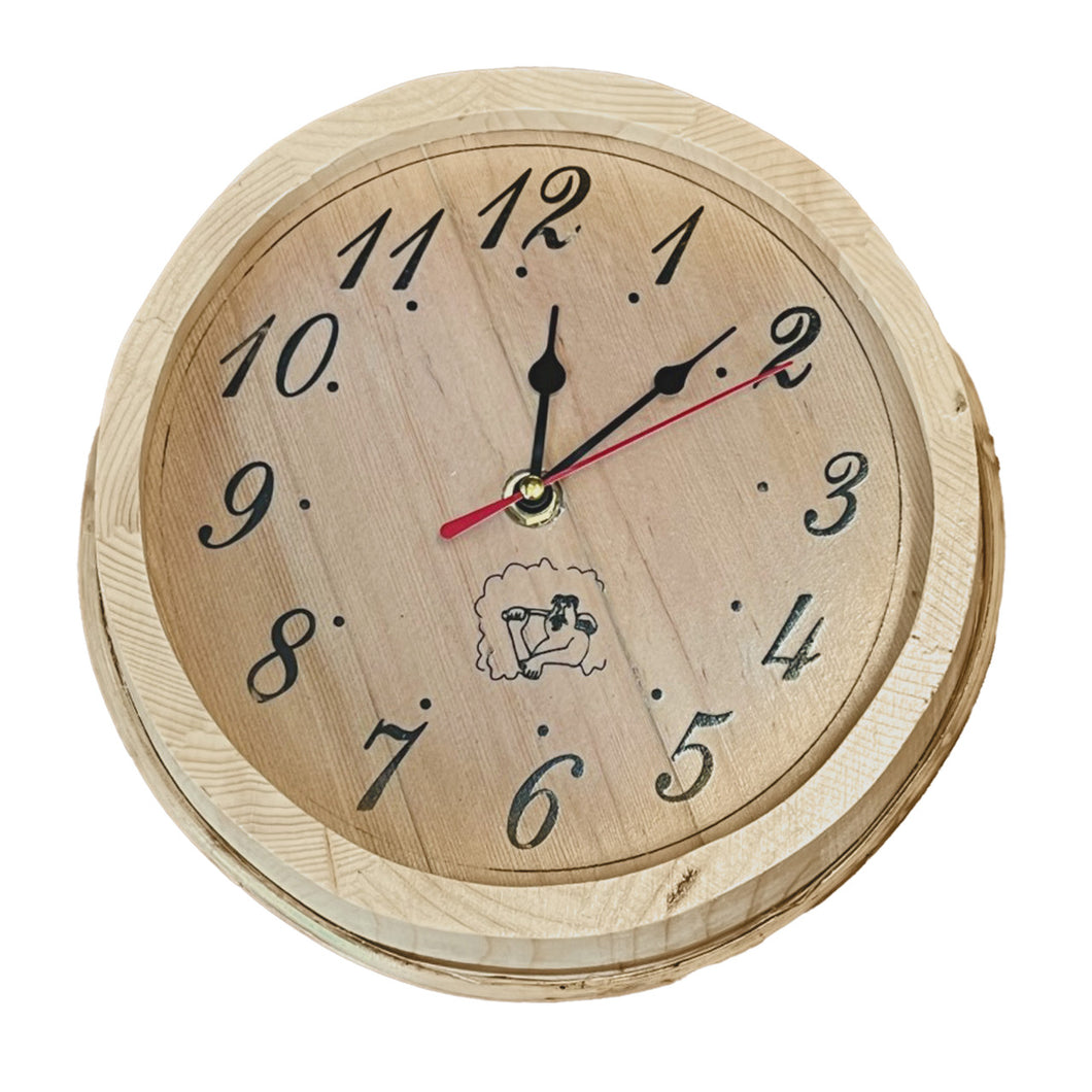 Pine Wood Analog Sauna Clock