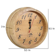 Load image into Gallery viewer, Pine Wood Analog Sauna Clock