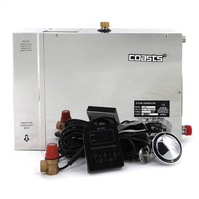 COASTS Steam Generator for Steam Saunas - KS150 Controller - KSA120M - 12KW - 240V