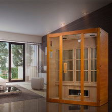 Load image into Gallery viewer, Maxxus &quot;Alpine&quot; Dual Tech 3 person Low EMF FAR Infrared Sauna Canadian Hemlock