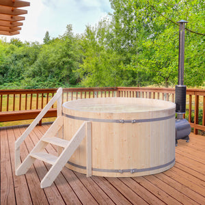 Wood-Fired Hot Tub and Ice Bath – 4-5 Person – Pine