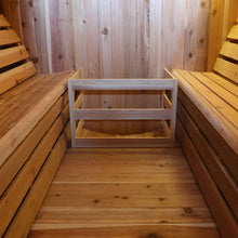 Load image into Gallery viewer, Outdoor Rustic Cedar Barrel Steam Sauna - Front Porch Canopy - UL Certified - 5-6 Person