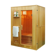 Load image into Gallery viewer, Canadian Hemlock Indoor Wet Dry Sauna - 3 kW ETL Certified Heater - 3 Person-1618925963