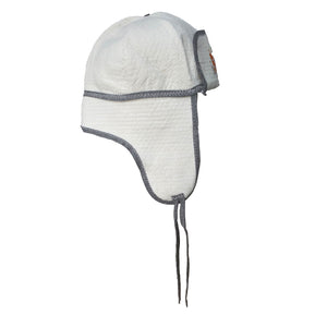 Natural Sheep Wool Traditional Russian "Sauna Time" Sauna Hat - Unisex - White and Charcoal