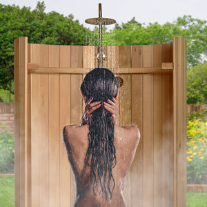 ALEKO Ellipse Curved Rinse Outdoor Shower