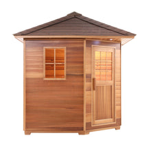 Load image into Gallery viewer, Inland Red Cedar Wet Dry Outdoor Sauna with Asphalt Roof - 8 kW UL Certified Heater - 8 Person - Made in USA
