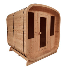 Load image into Gallery viewer, Outdoor Rustic Cedar Square Sauna – 4 Person – 4.5 kW UL Certified Electric Heater