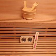 Load image into Gallery viewer, Clear Cedar Indoor Wet Dry Sauna with Exterior Lights - 4.5 kW ETL Certified Heater - 4 Person