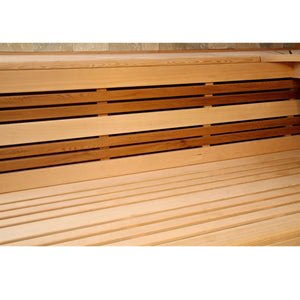 Canadian Hemlock Indoor Wet Dry Sauna with LED Lights - 6 kW UL Certified Heater - 6 Person