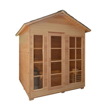 Load image into Gallery viewer, Canadian Hemlock Outdoor and Indoor Wet Dry Sauna - 6 kW UL Certified Heater - 6 Person