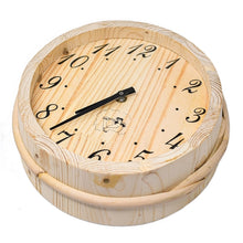 Load image into Gallery viewer, Handcrafted Analog Clock in Finnish Pine Wood