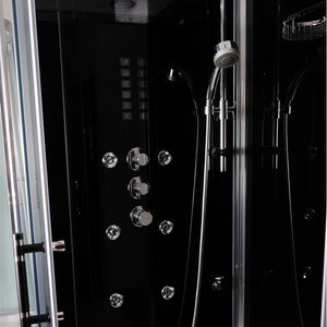Athena WS-112 Steam Shower-Sliding Door Athena 59" Walk In Steam Shower