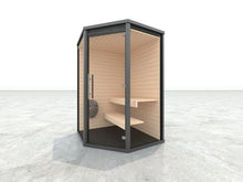 Load image into Gallery viewer, Haljas Hele Glass Mini Up to 3 Person Outdoor Sauna House